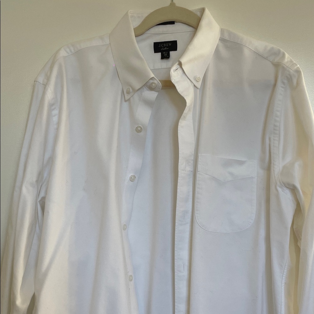 J. Crew Men's Classic White Dress Shirt 16.5 / 36